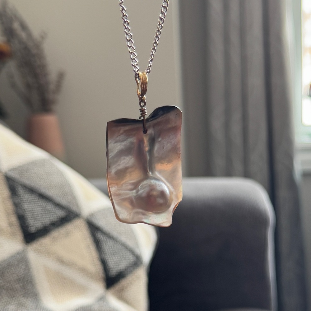 Rare Mabe Pearl Shell Pendant